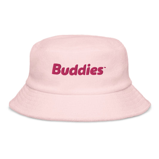 Logo Terrycloth Bucket Hat in Pink